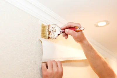 Pose de papier peint à Jou-sous-Monjou — revêtements muraux et toiles de verre